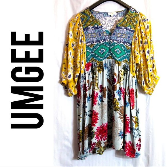 umgee patchwork dress
